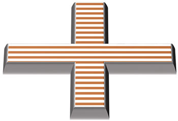 Selective actuation of the side arms of a soft robot in a horizontal uniform magnetic field