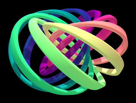 Visualization of the structure of the created quantum knot