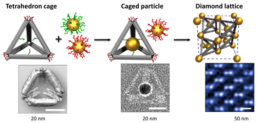 guiding gold nanoparticles to form 'diamond' superlattices