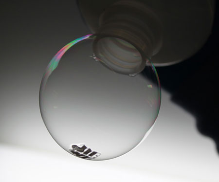 solar cell on a soap bubble