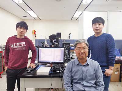 Prof. Wan Kyun Chung (Dept. of Mechanical Engineering) with PhD student Young Jin Heo, MS student Junsu Kang, and postdoctoral researcher Min Jun Kim