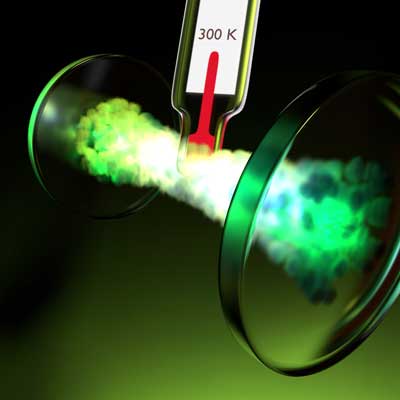 measuring the temperature of a gas of light