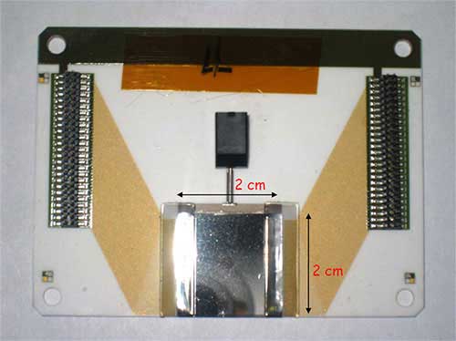 Polarimeter uses a novel detector system built of thin slivers of diamond