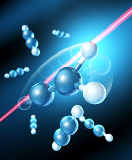 Laser physicists steer atoms in molecules with light