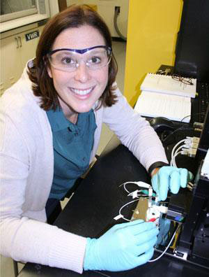assistant professor of materials science and engineering Erin Ratcliff