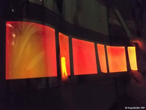 Flexible OLEDs produced at Fraunhofer FEP using roll-to-roll processing