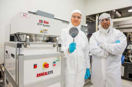 Diana Berman and Argonne nanoscientist Anirudha Sumant