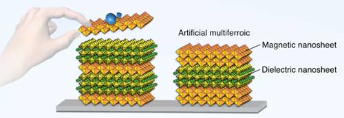 A chemical design strategy for creating artificial multiferroics using oxide nanosheets