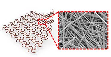 conducting nanowires mbedded inside a thin layer of elastomer