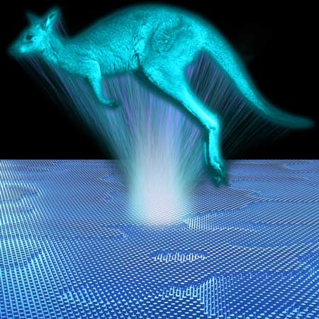 Holographic Image with kangaroo