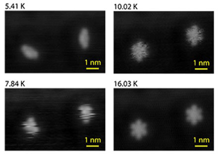 Images of a single molecule of dibutyl sulfide captured by a scanning-tunneling microscope