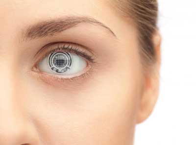 Transparent biosensors in contact lenses