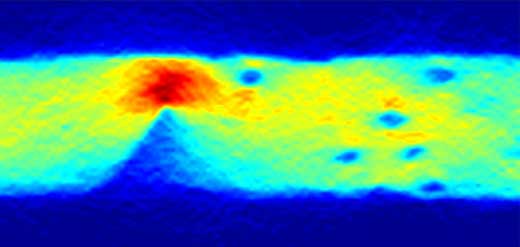 An image of the current flow in graphene, obtained using a diamond quantum sensor