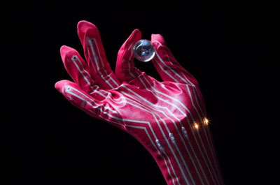 LED-Integrated Pressure-Sensing Glove