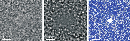 Transmission electron microscopy (TEM) micrograph of sub-nanopore