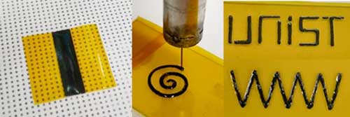 thermoelectric ink printed in lines and shapes