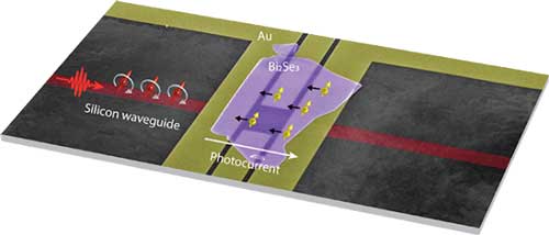 topological insulator on top of the optical waveguide