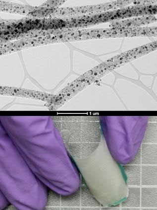 Engineered carbon fibers embedded with active nanoparticles