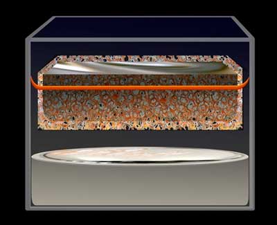 metal-mesh membrane battery