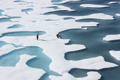  ice and water coexist in the Arctic