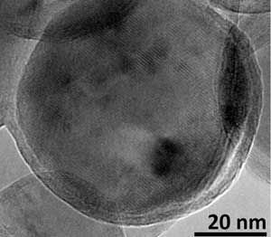 Single Al Nanoparticle Core Shell Structure