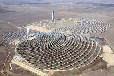 Concentrated solar power plant PS20 in Spain