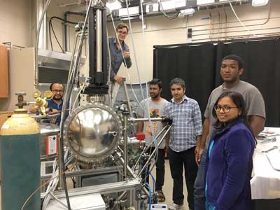 UCF researchers with ARPES system