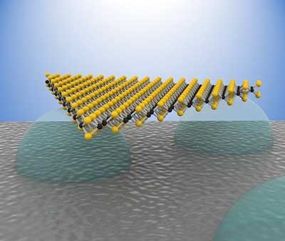 Image of a 2D semiconductor using dome structures