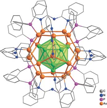 Golden fullerene -ligand-protected nanocluster made of 32 gold atoms