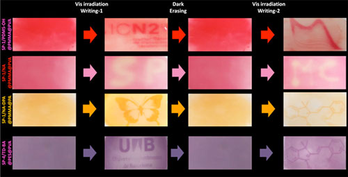 solid materials with highly tunable reverse photochromism