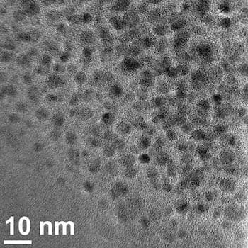 Coal-derived graphene quantum dots as seen under an electron microscope
