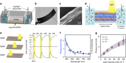 Photo-induced ultrafast active ion transport through graphene oxide membranes