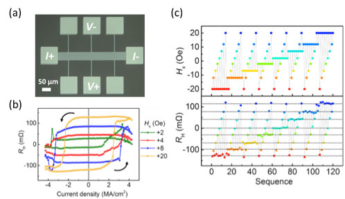 multilevel states in Ta/CoFeB/MgO heterostructure controlled by eight different in-plane magnetic fields