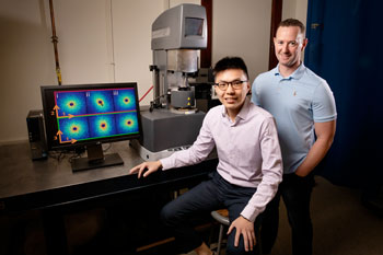 Johnny Ching-Wei Lee, left, professor Simon Rogers