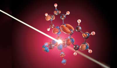 An X-ray pulse probes the delocalization of iron 3d electrons onto adjacent ligands