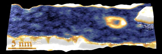 a magnetic skyrmion can be recognized here as a golden ring