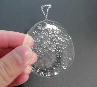 A piece of caesium aluminoborate glass