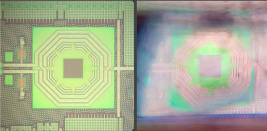 diamond-based quantum sensor on a silicon chip