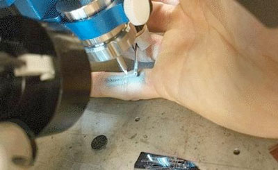 printing LED light on a finger