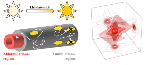 Energy transport in biomimetic nanotubes (left) and a three-dimensional spectrum