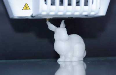 3D-printed plastic rabbit