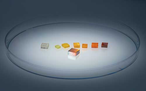 single crystal thin film of perovskite grown on a series of substrates