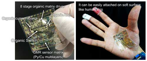 Imperceptible magnetic sensor matrix system