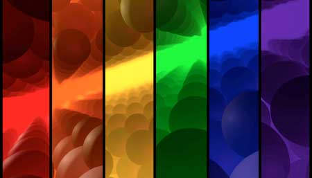 Artistic view of a junction of different 2D light-emitting materials