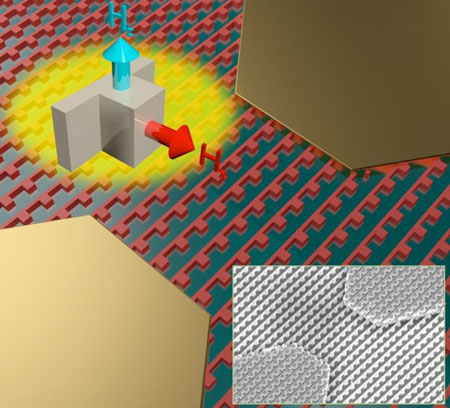Graphic depicting a photoconductive metasurface