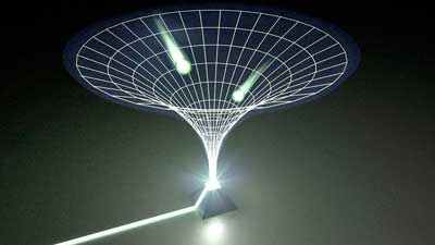 The figure shows how light is caught through a light funnel