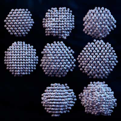 3D Renderings of Platinum Nanoparticles