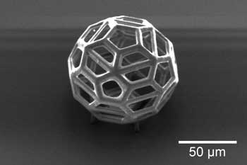 Microscale cages, created using two-photon-lithography