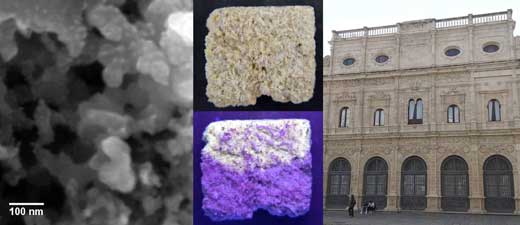 Calcium hydroxide nanoparticles doped with zinc oxide quantum dots to restore historical monuments