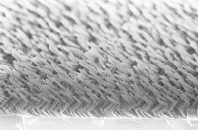 silica plate coated with a nanostructure layer